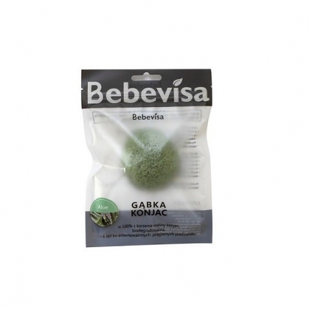 BEBEVISA Gąbka Konjac do twarzy ALOES 6,3-8cm średnicy